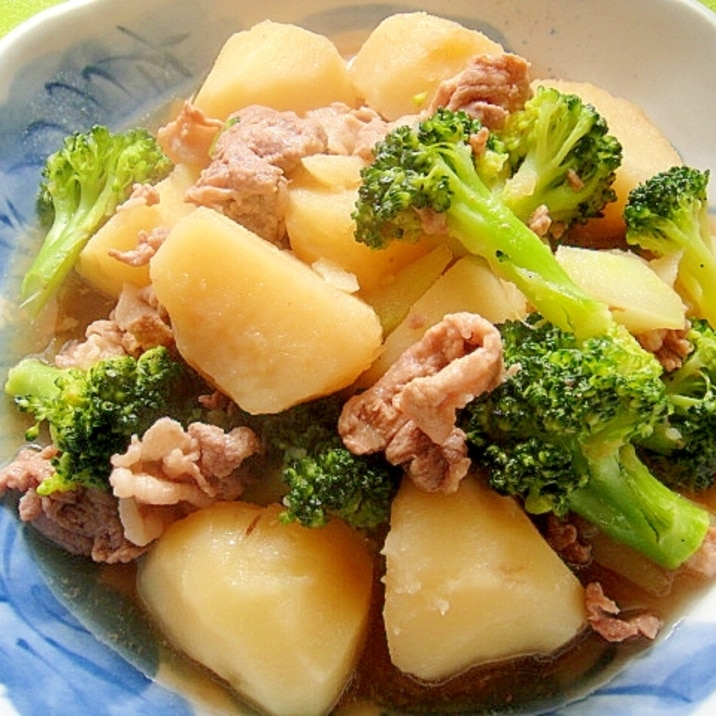 じゃがいもとブロッコリー豚肉の煮物 レシピ 作り方 By Mint74 楽天レシピ